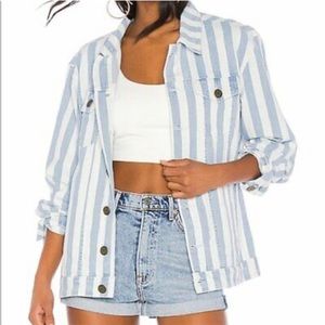 Show Me Your MuMu Blue drine blue white stripped jacket size Medium